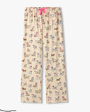 Little Blue House Women's Cute Pups Pajama Pants  In A Bag