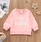 PatPat Mama’s Bestie Long-sleeve Baby Pullover Top