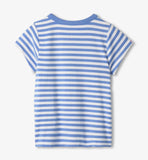 Hatley Girls Cornflower Stripes Bamboo Tee