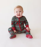 Posh Peanut Holiday Fair Isle Footie Zippered One Piece