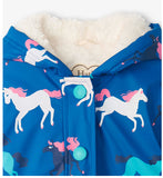 Hatley Prancing Horses Colour Changing Sherpa Lined Splash Jacket