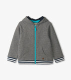 Hatley Flame blue Melange Full Zip Hoodie