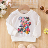 PatPat Flower Bear Pullover