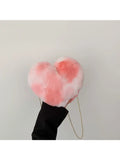 PatPat Heart-Shaped Plush Crossbody Bag