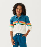 Hatley Retro Stripe Long-sleeve Panelled Polo