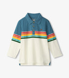 Hatley Retro Stripe Long-sleeve Panelled Polo