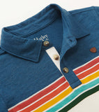 Hatley Retro Stripe Long-sleeve Panelled Polo