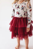 Posh Peanut Long Sleeve Tulle Tiered Dress