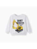 PatPat Baby Boy Childlike Vehicle Sweatshirt