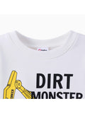 PatPat Baby Boy Childlike Vehicle Sweatshirt