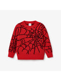 PatPat Toddler/Kid Boy Spider Web Design Halloween Sweater