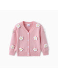 PatPat Baby Girl Big Flower Decorated Knit Sweater