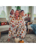 PatPat Halloween Family Matching All Over Pumpkin Pajamas