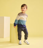 Hatley Blue Combo Crew Neck Knit Sweaters