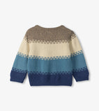 Hatley Blue Combo Crew Neck Knit Sweaters