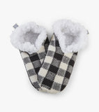 Little Blue House Cream Plaid Women’s Warm & Cozy Slippers