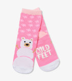 Little Blue House Snow Bear Kids Crew Socks