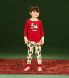 Little Blue House Tree Farm Merry Christmas Kids Pajama Set