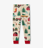 Little Blue House Tree Farm Merry Christmas Kids Pajama Set