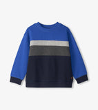 Hatley Salute Stripe Pull Over Panel Sweatshirt