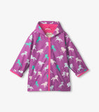 Hatley Leaping Horses Colour Changing Zip Up Rain Jacket