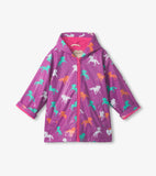 Hatley Leaping Horses Colour Changing Zip Up Rain Jacket