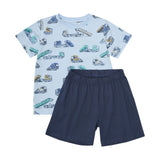 Minymo Tractor Boys T-Shirt + Short Set AOP