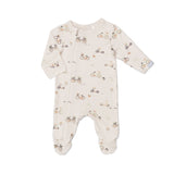 Coccoli Infant/Kid Cotton-Modal Zipper Footie