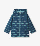 Hatley Boys Shark Tank Zip-Up Lightweight Rain Jacket