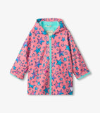 Hatley Girls Watercolour Doodles Zip-Up Rain Jacket