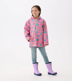 Hatley Girls Watercolour Doodles Zip-Up Rain Jacket