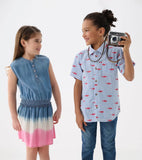 Hatley Boys Shark Silhouette Button Down Shirt