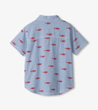 Hatley Boys Shark Silhouette Button Down Shirt