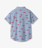 Hatley Boys Shark Silhouette Button Down Shirt