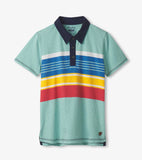 Hatley Boys Nile Blue Stripes Polo Tee