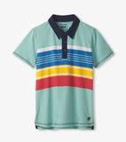 Hatley Boys Nile Blue Stripes Polo Tee