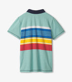 Hatley Boys Nile Blue Stripes Polo Tee