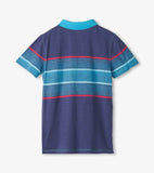 Hatley Boys Norse Blue Stripes Polo Tee