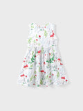 PatPat Toddler Girl Floral Print Bowknot Sleeveless Dress