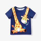 PatPat Toddler Boy Animal Giraffe Print Short-Sleeve Tee