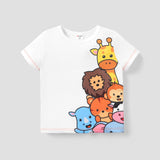 PatPat Toddler Boy Animal Giraffe Print Short-Sleeve Tee