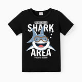 PatPat Toddler/Kid Boy Cotton Shark Print Tee