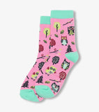 Little Blue House Owls Kids Crew Socks