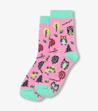 Little Blue House Owls Kids Crew Socks