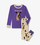 Little Blue House Girls Moose Bear Hug Pajama Set