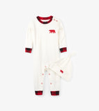 Little Blue House Buffalo Plaid Baby Coverall & Hat