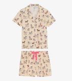 Little Blue House Women's Cute Pups Short Pajama Set