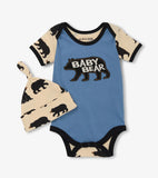 Little Blue House Baby Boys Blue Baby Bear Bodysuit & Hat
