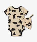 Little Blue House Baby Boys Blue Baby Bear Bodysuit & Hat