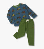 Hatley Landscape Tractors Graphic Tee and Pull On Pant Set